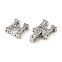 Реечное покрытие латунь микро паве прозрачный кубический цирконий складные застежки&nbsp;KK-H447-16P