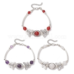 3шт браслеты с бусинами из натурального сердолика&nbsp;BJEW-JB11665