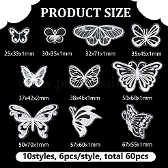 60 шт. 10 стиля полиэстер кружево бабочка украшения аксессуары&nbsp;FIND-FG0005-16
