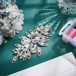 1шт аппликации из латуни со стразами&nbsp;DIY-FG0005-52B