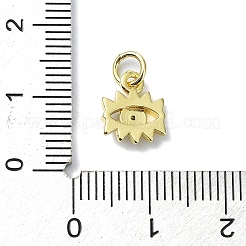 Подвески в виде глаз из латуни с микропаве и кубическим цирконием&nbsp;KK-H475-58G-05