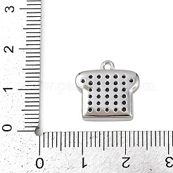 Латунные микропаве прозрачные кубические циркониевые подвески&nbsp;KK-L238-18P