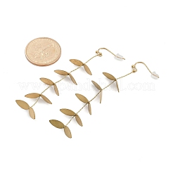 Серьги-гвоздики в форме листа из нержавеющей стали 304 для женщин&nbsp;EJEW-R008-02G