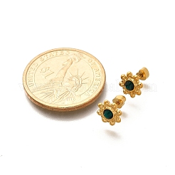 Серьги-гвоздики из нержавеющей стали 304 с ионным покрытием (IP)&nbsp;EJEW-A118-10G-01