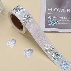 Рулон лазерных наклеек в форме сердца X-DIY-K027-G01