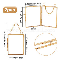 Стеклянная прямоугольная настенная фоторамка&nbsp;AJEW-WH0314-470A