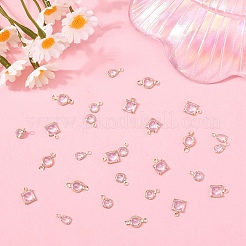 80шт 4 стиля латунные подвески с кубическим цирконием наборы&nbsp;ZIRC-YW0001-27