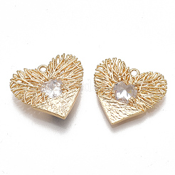 Латунные филигранные подвески&nbsp;KK-T038-433G