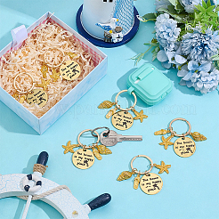 6 шт. застежки для брелка из нержавеющей стали 201 в гавайском стиле&nbsp;STAS-PH0006-84AG