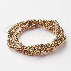 Немагнитные синтетический гематит бисер пряди&nbsp;G-G092-2mm-1