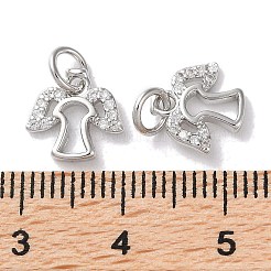 Покрытие стойки латунь микропаве прозрачные подвески из кубического циркония&nbsp;KK-Z039-14P