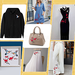 5 шт. 4 стиля полиэстеровой ткани для вышивки&nbsp;PATC-ME0001-07