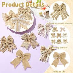 16 шт. 8 стиля бант из мешковины украшения аксессуары&nbsp;DIY-CJ0003-21