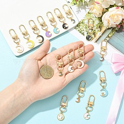 Подвесные украшения из эмали из сплава 16 шт.&nbsp;HJEW-YW00249