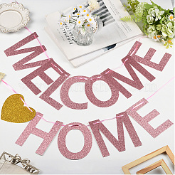 Бумажное слово добро пожаловать домой баннер&nbsp;AJEW-WH20020-272B-06