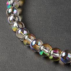 Прозрачные стеклянные бусины гальваническим пряди&nbsp;EGLA-I015-01C