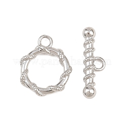 Застежки-тоглы с поворотным кольцом из латуни&nbsp;KK-G548-32P