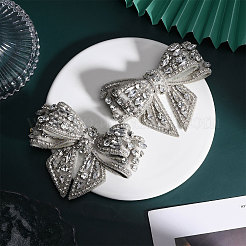 2 шт. съемный бант для украшения обуви из ткани&nbsp;AJEW-CA0004-21B