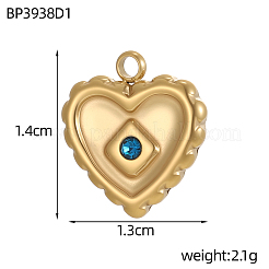 Подвески из нержавеющей стали 304 с микропаве из кубического циркония&nbsp;STAS-OY012-29G