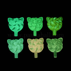 Светящиеся и матовые прозрачные кабошоны из смолы&nbsp;RESI-T026-07M