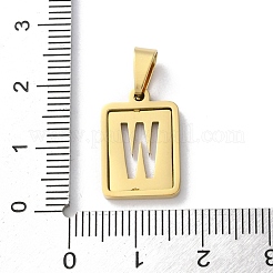 Подвески-алфавиты из нержавеющей стали 304 STAS-S152-01G-W