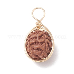 Подвески из медной проволоки из натуральной рудракши&nbsp;PALLOY-JF02066-02