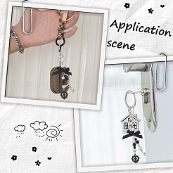 2 шт. бабочка с черепом и сердечком из сплава подвеска украшения&nbsp;HJEW-BBC0001-23