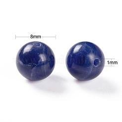 100шт 8мм бусины из натурального содалита&nbsp;DIY-LS0002-32
