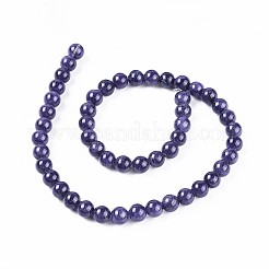 Природные окрашенные желтый нефрит драгоценный камень шарик нити&nbsp;G-R271-8mm-YXS15