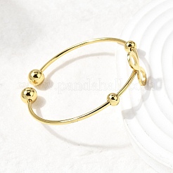 201 браслет-манжета из нержавеющей стали&nbsp;BJEW-Z151-02G-01