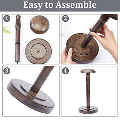 Вешалка для шляп в форме деревянного стебля в форме купола&nbsp;ODIS-WH0001-46A