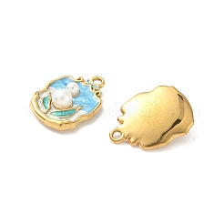 Круглые эмалевые подвески из нержавеющей стали 304&nbsp;STAS-I346-05G-02