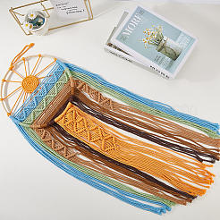 Настенные украшения из полиэстера ручной работы в технике макраме&nbsp;HJEW-WH20020-003C