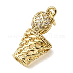 Латунные микро проложить кубического циркония подвески&nbsp;KK-H092-09B-G