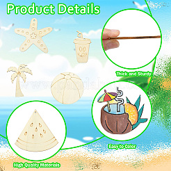 1 комплект подвесок из дерева&nbsp;WOOD-CJ0002-23