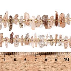 Нити бусин из рутилированного кварца из натурального черного золота&nbsp;G-F821-D01-01