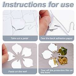 Наклейки с зеркальной стенкой&nbsp;DIY-CN0001-89C