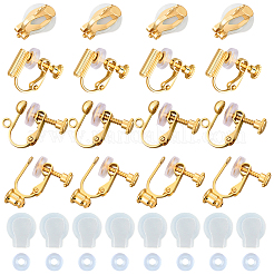 Латунные клипсы серьги выводы&nbsp;KK-BBC0021-50G