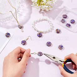 12 шт. 2 стиля подвески-коннекторы из натуральной императорской яшмы&nbsp;FIND-FG0001-54