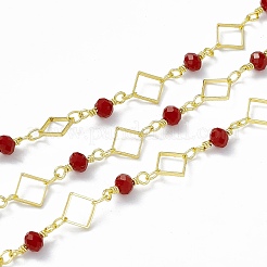 Цепочки из латуни с ромбами ручной работы&nbsp;CHC-F015-24G