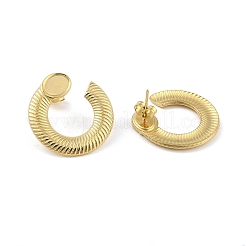 Левая и правая фурнитура для сережек-гвоздиков из нержавеющей стали 304 с ионным покрытием (IP) для женщин EJEW-B050-01G