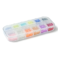 48 г 12 цвета прозрачное гальваническое измельченное стекло&nbsp;GLAA-FS0001-65