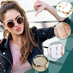 80шт 4 стильные латунные бусины&nbsp;KK-PH0010-34