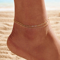 925 серебряный браслет на ногу AJEW-Z039-04G