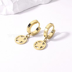 Серьги-кольца в форме звезд из нержавеющей стали 201&nbsp;HJ2340