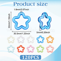 120 шт. Прозрачные акриловые бусины&nbsp;MACR-UN0001-11