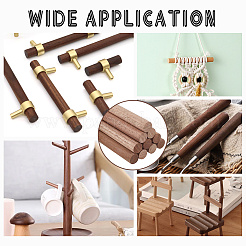 Круглые деревянные палочки из орехового дерева&nbsp;WOOD-WH0034-27A