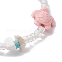 Браслеты из синтетической бирюзы и магнезита&nbsp;BJEW-JB11675