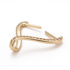 Стеллажное покрытие латунь микро паве кубический цирконий ледоруб щепотка поручни&nbsp;KK-B056-01KCG