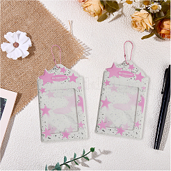 2 шт. держатели для фотокарточек из ПВХ со звездным узором&nbsp;DIY-CP0013-23A